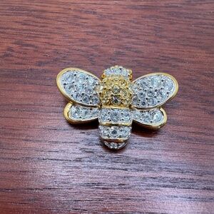 Vintage Swarovski gold and Austrian crystal Bumblebee Brooch Excellent Condition